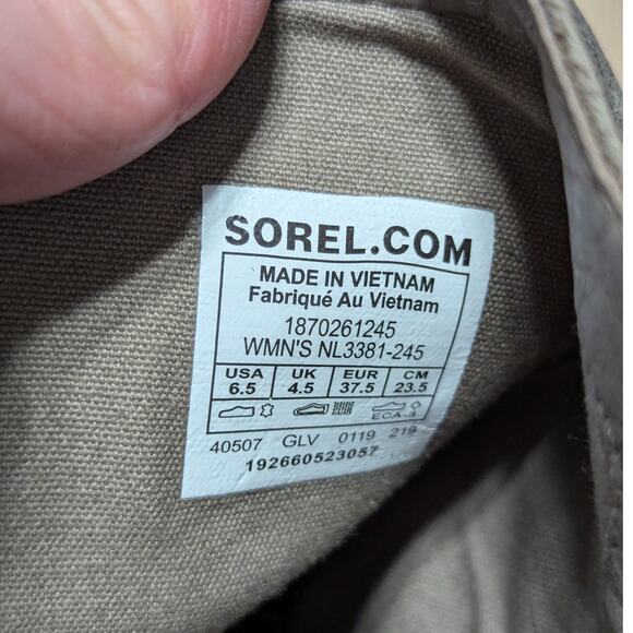 Sorel Cate Chelsea Boots Ankle Booties Heeled Womens 6.5 Leather Olive Green - Picture 8 of 8